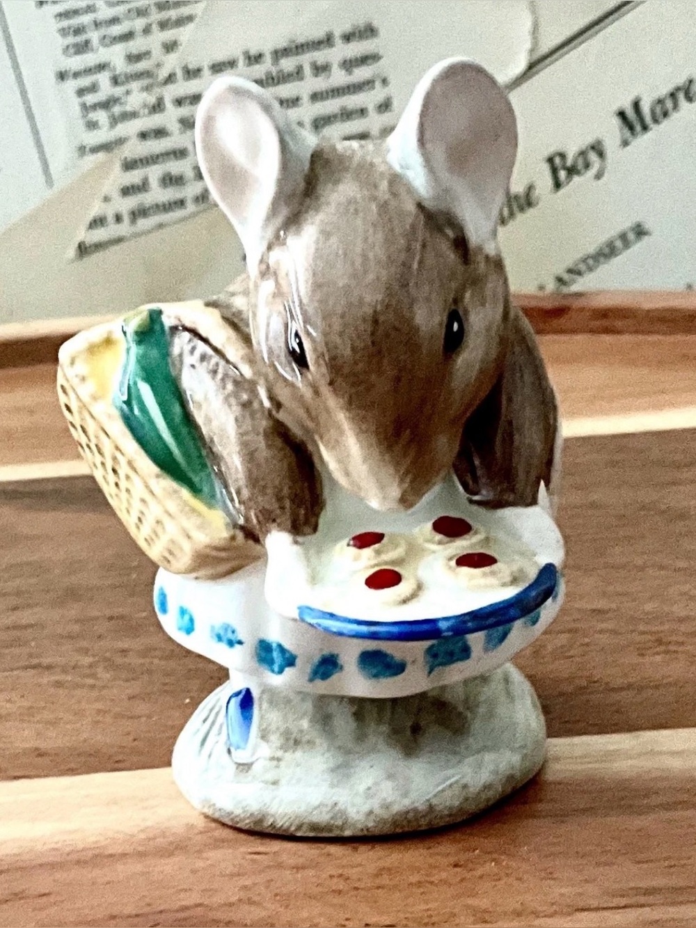 Vintage Beatrix Potter Figurine Beswick England Appley Dapply 1971 NEAR MINT
